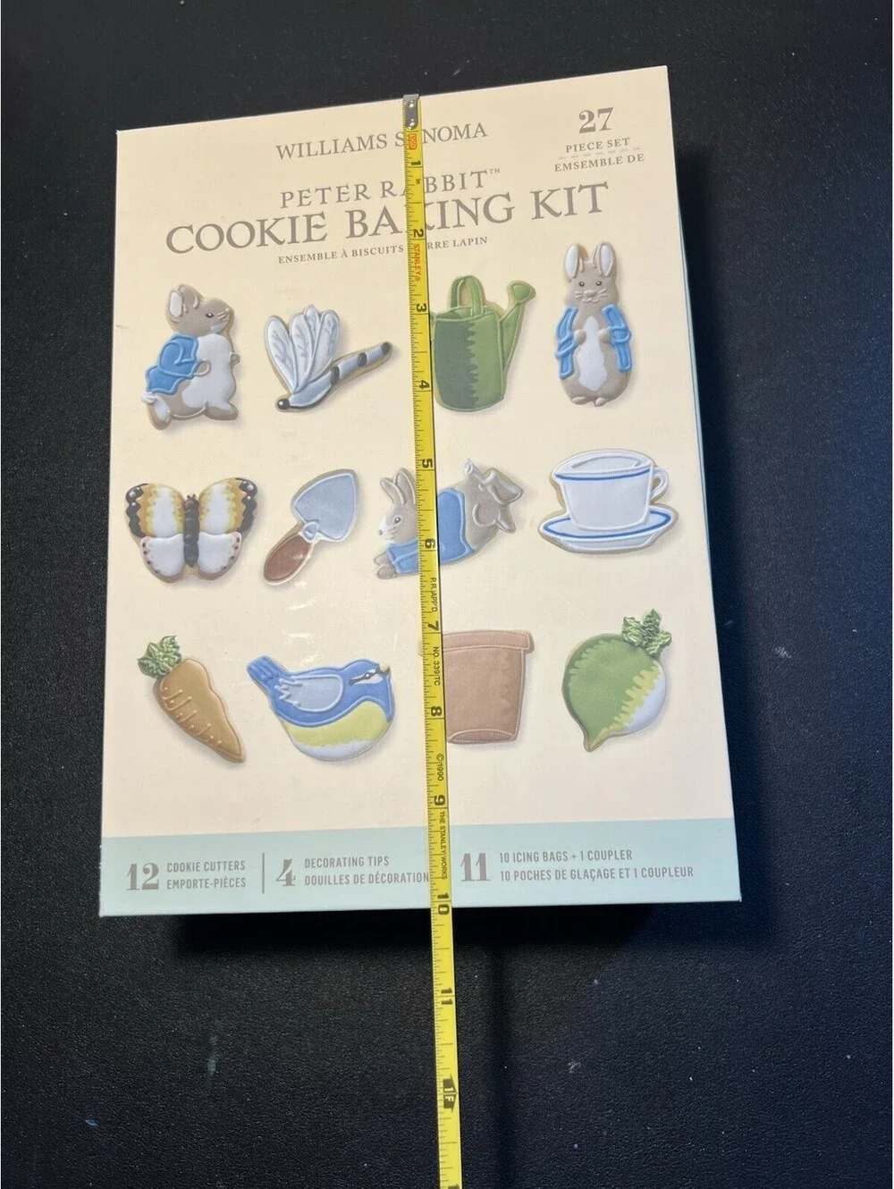 NIB Williams Sonoma 2020 Peter Rabbit Cookie Baking Kit 27 Piece Set, 7.5x10”